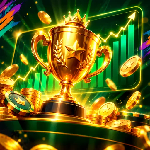 Gráfico escuro comparando retorno médio e variância de rodadas em jogos de cassino